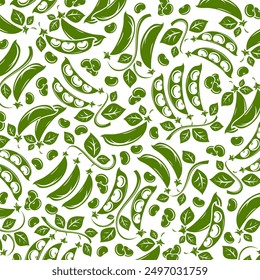 Beans pattern background set. Collection icon beans. Vector