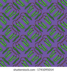 Beans pattern , illustration, vector on white background