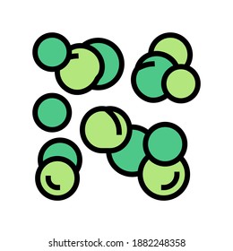 beans peas color icon vector. beans peas sign. isolated symbol illustration