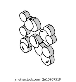 beans peas isometric icon vector. beans peas sign. isolated symbol illustration