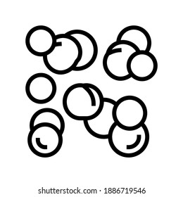 beans peas line icon vector. beans peas sign. isolated contour symbol black illustration