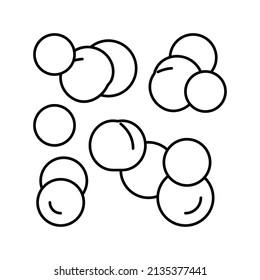 beans peas line icon vector. beans peas sign. isolated contour symbol black illustration