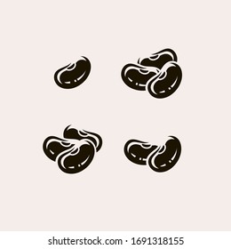 Beans set. Collection icon beans. Vector