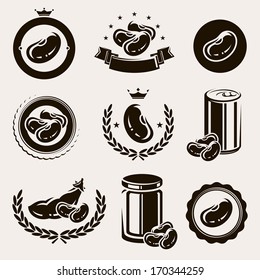 Beans set. Vector 