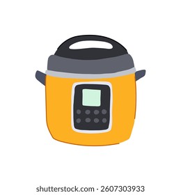 beans slow cooker cartoon. pasta curry, oatmeal dessert, casserole ribs beans slow cooker sign. isolated symbol vector illustration