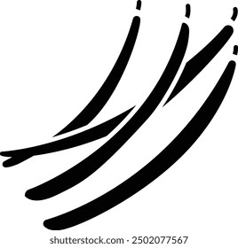 Beans solid glyph vector illustration