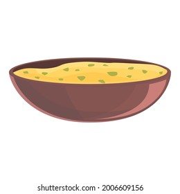 Beans soup icon cartoon vector. Bean bowl. Chili dish