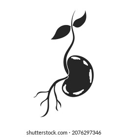 Beans vector black icon. Vector illustration bean on white background. Isolated black illustration icon of beans .