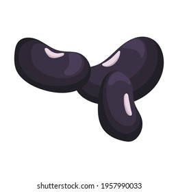 Beans vector cartoon icon. Vector illustration bean on white background. Isolated cartoon illustration icon of beans .