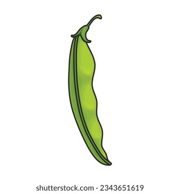 Beans vector color icon. Vector illustration bean on white background. Isolated color illustration icon of beans .