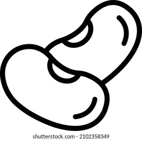 Ilustración de diseño de iconos del vector de los frijoles