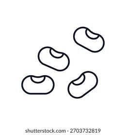 Icono de Vector de frijoles ilustración de stock