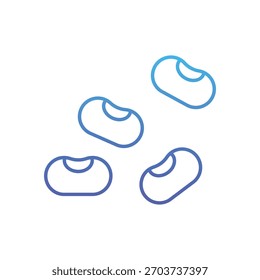 Icono de Vector de frijoles ilustración de stock