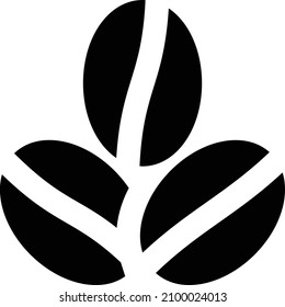 beans vector illustration isolated on a transparent background. glyph vector icons for concept or web graphics.