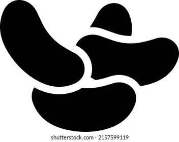 beans Vector illustration on a transparent background. Premium quality symmbols. Glyphs vector icons for concept and graphic design.
