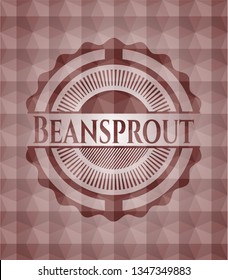 Beansprout red seamless geometric emblem.