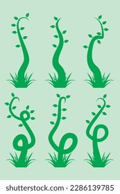 beanstalk design vector flat modern isolated illustration