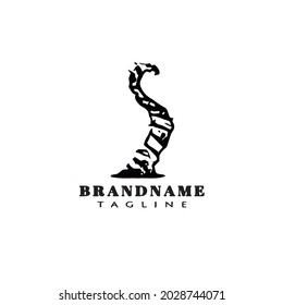 beanstalk logo cartoon icon design template isolated black modern vector