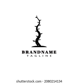beanstalk logo cartoon icon design template concept black modern vector illustration