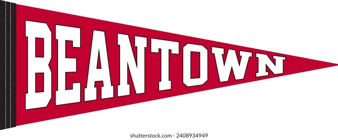 Beantown, Bean Town, Boston, MA Massachusetts, New England, Pennant