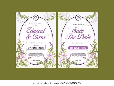 Beany Wedding Invitation Template Design