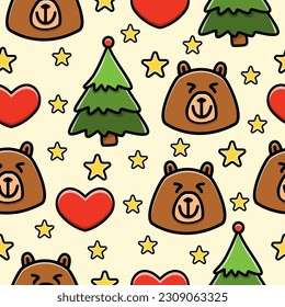 Bear animal cartoon pattern illustration design