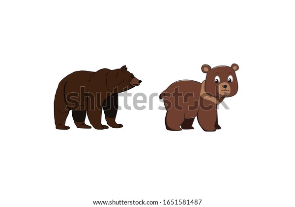 Bear Animal Cartoon Vector Illustration Stock Vector (Royalty Free ...