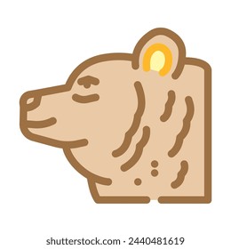 bear animal color icon vector. bear animal sign. isolated symbol illustration
