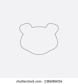 bear animal head icon sign signifier vector