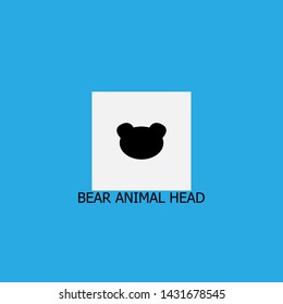 bear animal head icon sign signifier vector