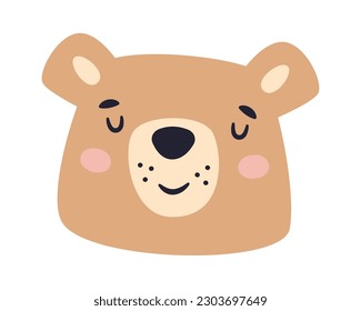 Bear Animal Head Vector Illustration