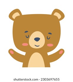 Bear Animal Head Vector Illustration