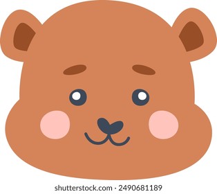 Bear Animal Head Vector Illustration