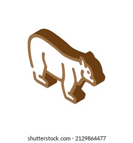 bear animal isometric icon vector. bear animal sign. isolated symbol illustration