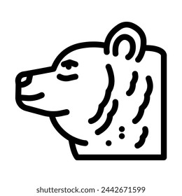 bear animal line icon vector. bear animal sign. isolated contour symbol black illustration