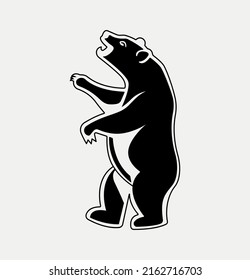 Bear Animal Logo, Bruin Silhouette Vector illustration.