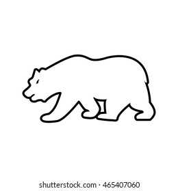 bear animal silhouette icon. Isolated and flat illustration. Vector graphic