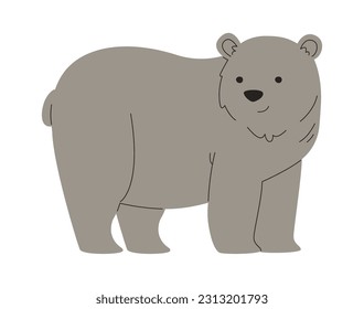 Bear Animal Staying Vector Illustration