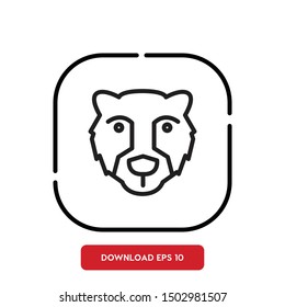 Bear, animal symbol, outline vector icon
