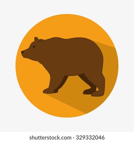 Bear animal theme design, vector illustration.