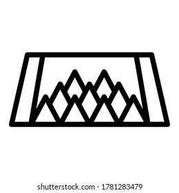Bear animal trap icon. Outline bear animal trap vector icon for web design isolated on white background