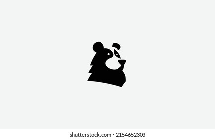 Bear animal vector logo design