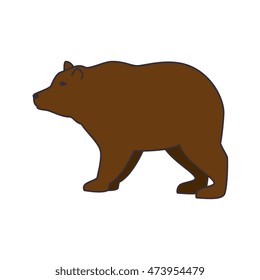 bear animal wild nature wildlife cartoon vector illustration