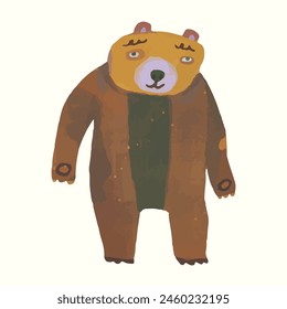  Bear. animal wildlife. watercolor vector illustration.