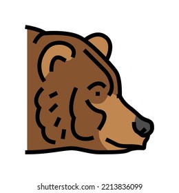 bear animal zoo color icon vector. bear animal zoo sign. isolated symbol illustration