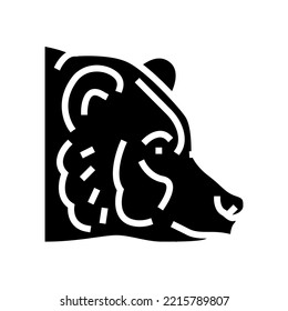 bear animal zoo glyph icon vector. bear animal zoo sign. isolated symbol illustration