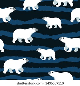bear animals vector seamless pattern. Concept for print, textile, web design, clothing design, paper design 