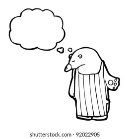 bear in apron cartoon