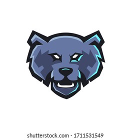 Bear athletic club vector logo concept isolated on white background. Modern sport team mascot badge design. E-sports team logo template with bear vector illustration