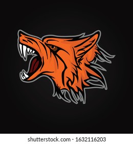 bear attack mascot esport logo